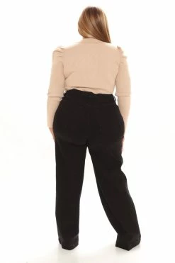 Fashion Nova Pullovers Central Park Puff Sleeve Sweater - Beige