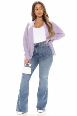 Fashion Nova Just Go With It Cardigan - Lavender