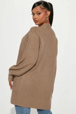 Fashion Nova Lizzy Cardigan Sweater - Khaki