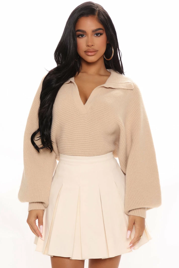 Buy โ๏ธ Fashion Nova Going Steady Sweater - Taupe Pullovers ๐ 1 Fashion Nova Going Steady Sweater - Taupe Pullovers