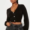 Fashion Nova Cardigans Sparkle And Shine Cardigan Sweater - Black