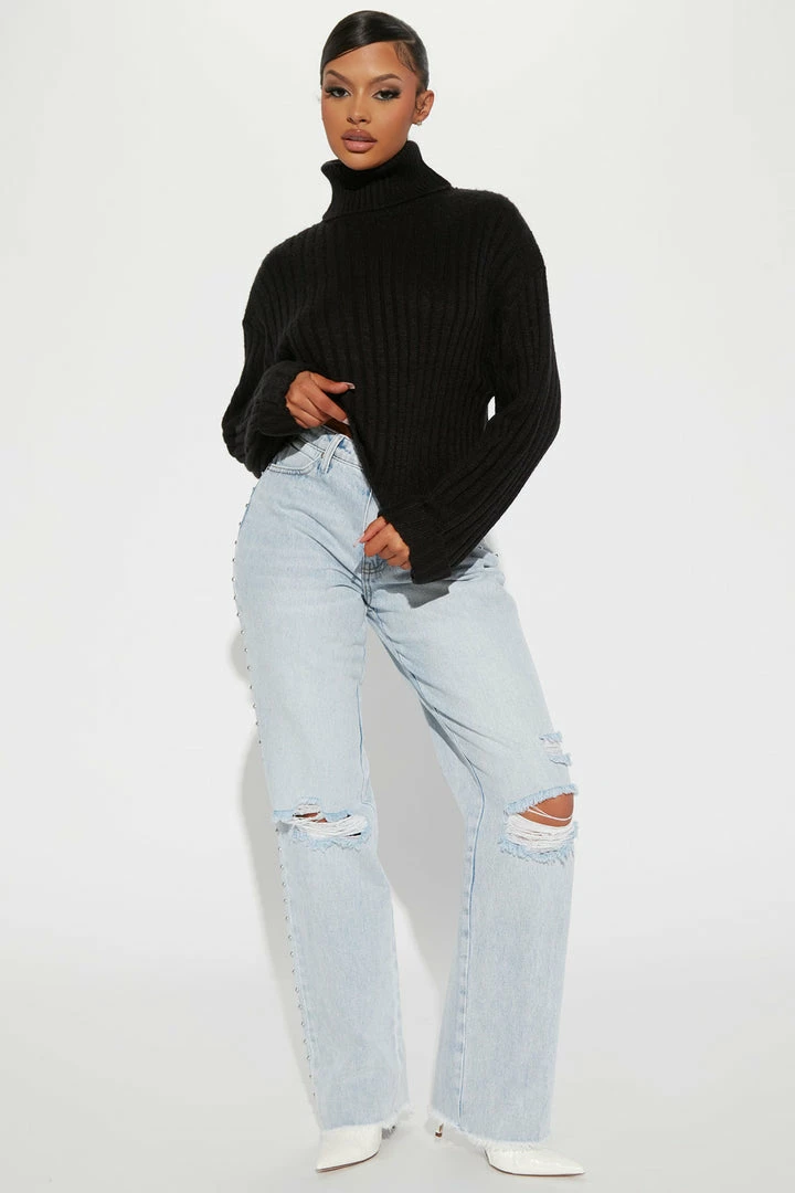 Hot Sale β€οΈ Fashion Nova Kitten Soft Rib Turtleneck Sweater - Black Pullovers π₯ 2 Fashion Nova Kitten Soft Rib Turtleneck Sweater - Black Pullovers