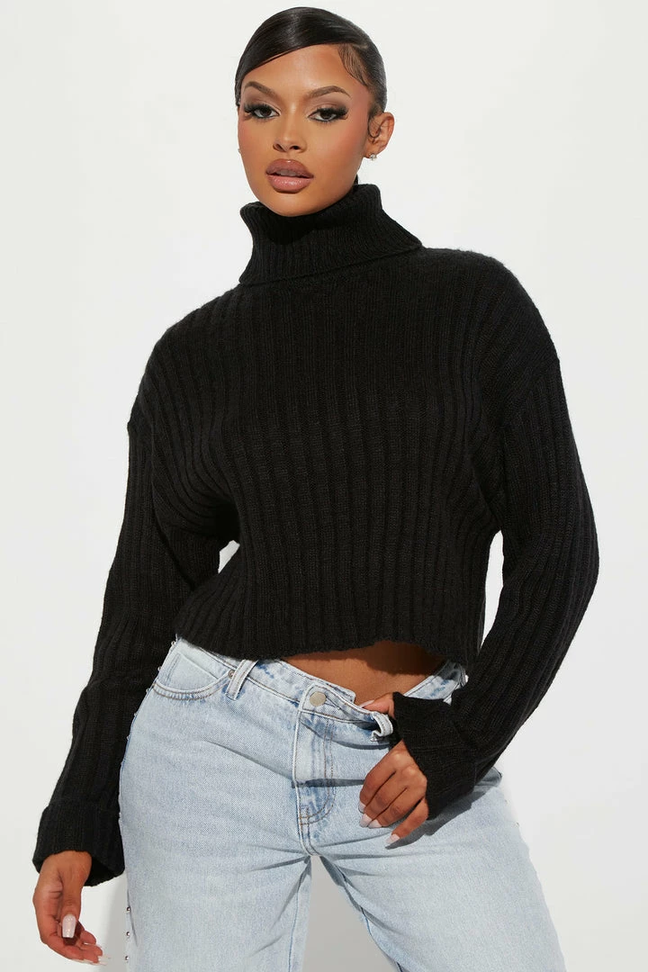 Hot Sale β€οΈ Fashion Nova Kitten Soft Rib Turtleneck Sweater - Black Pullovers π₯ 1 Fashion Nova Kitten Soft Rib Turtleneck Sweater - Black Pullovers