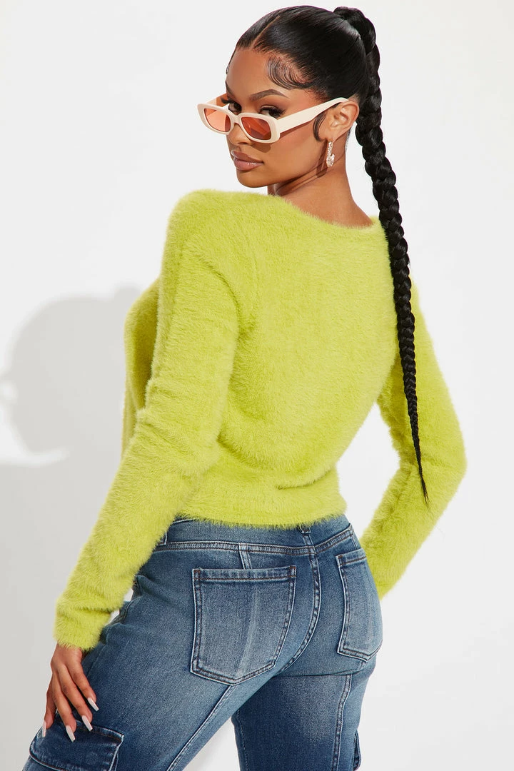 Buy ๐งจ Fashion Nova Pullovers Euphoric Chain Front Sweater - Chartreuse โ 3 Fashion Nova Pullovers Euphoric Chain Front Sweater - Chartreuse