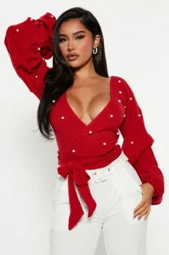 Fashion Nova Pullovers Sassy But Classy Sweater - Red