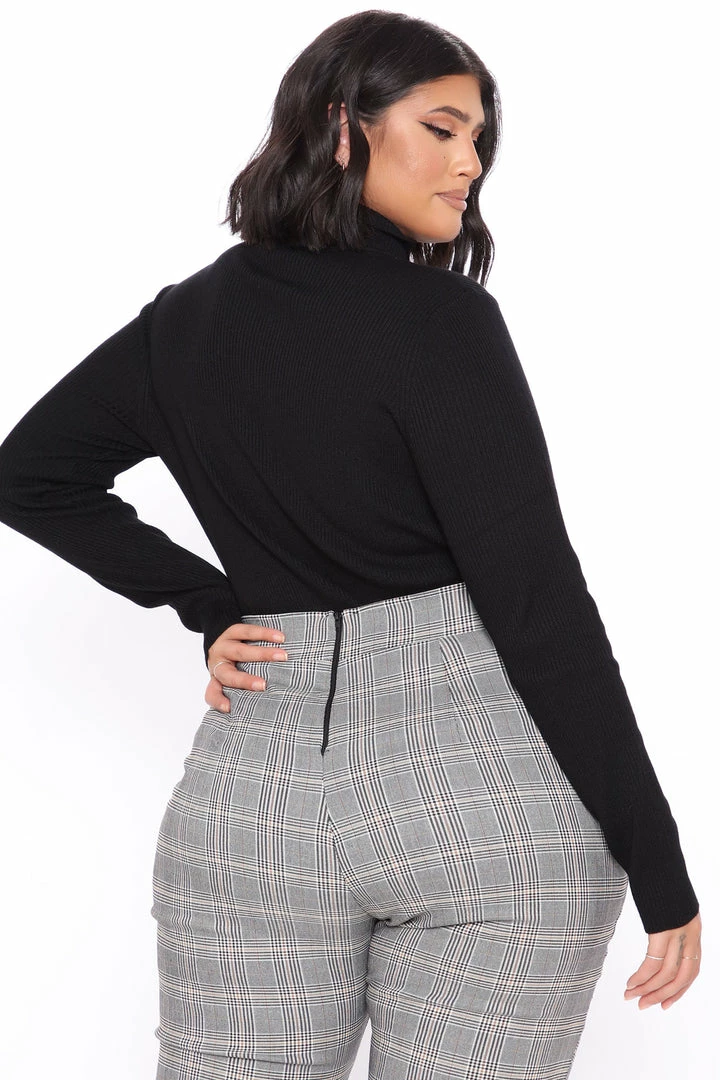 Fashion Nova Pullovers Tara Turtle Neck Sweater - Black