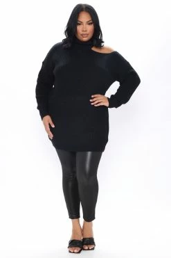 Fashion Nova Don't Cut Me Off Sweater - Black