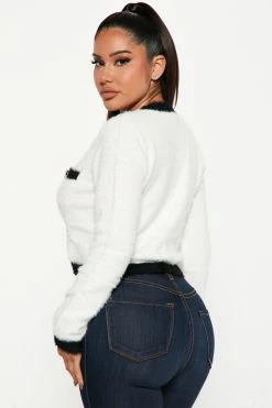 Fashion Nova Little Miss Sophisticate Cardigan - White/combo Cardigans