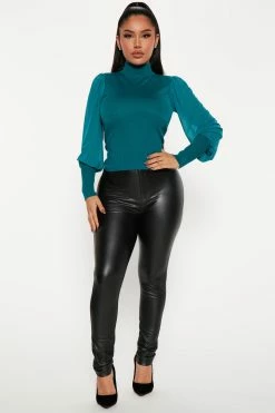 Fashion Nova Meet Me In Manhattan Sweater - Teal Pullovers