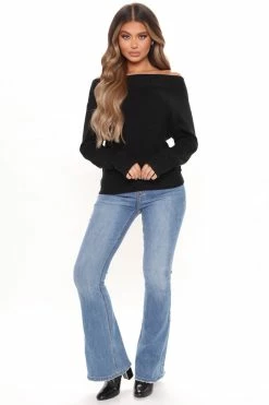 Fashion Nova Pullovers What About Us Sweater Top - Black