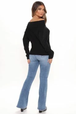 Fashion Nova Pullovers What About Us Sweater Top - Black