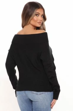 Fashion Nova Pullovers What About Us Sweater Top - Black