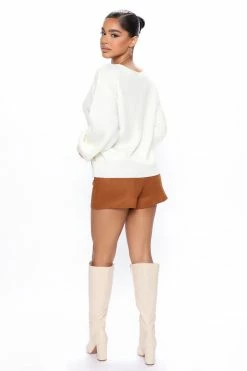 Fashion Nova Stop And Stare Sweater - Ivory Pullovers