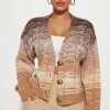 Fashion Nova Old School Vibes Cardigan - Brown/combo Cardigans