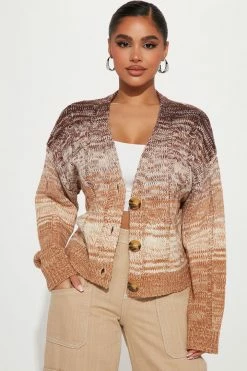 Fashion Nova Old School Vibes Cardigan - Brown/combo Cardigans