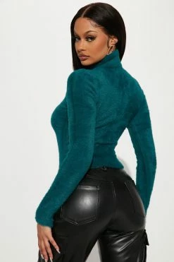 Promo ⭐ Fashion Nova Cardigans Party Crasher Zip Up Sweater - Teal 🤩 10 Fashion Nova Cardigans Party Crasher Zip Up Sweater - Teal