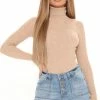 Fashion Nova Don't Loose Focus Turtleneck Sweater - Taupe Pullovers