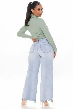 Fashion Nova Pullovers Tara Turtle Neck Sweater - Sage