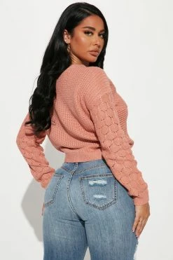 Fashion Nova Pullovers Yris Sweater - Peach