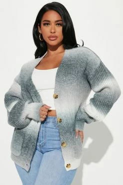 Fashion Nova Good As Always Spacedye Cardigan - Grey/combo Cardigans