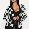 Fashion Nova Cut To The Chase Cardigan - Black/combo