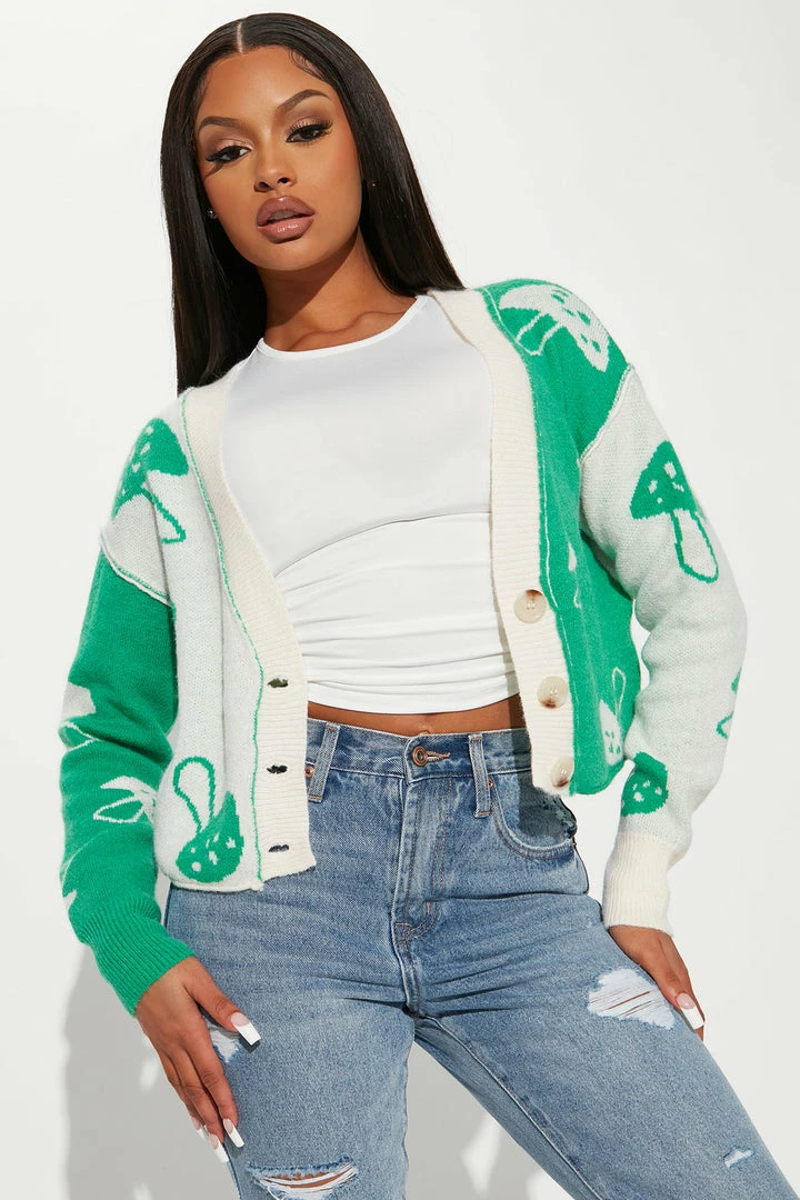 Outlet π Fashion Nova Cardigans Lost In Wonderland Mushroom Cardigan - Green/combo π₯ 1 Fashion Nova Cardigans Lost In Wonderland Mushroom Cardigan - Green/combo