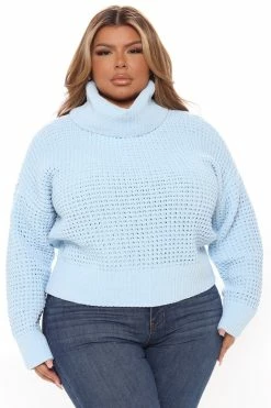 Top 10 👏 Fashion Nova Pullovers Cozy Days Turtleneck Sweater - Light Blue ✨ 13 Fashion Nova Pullovers Cozy Days Turtleneck Sweater - Light Blue