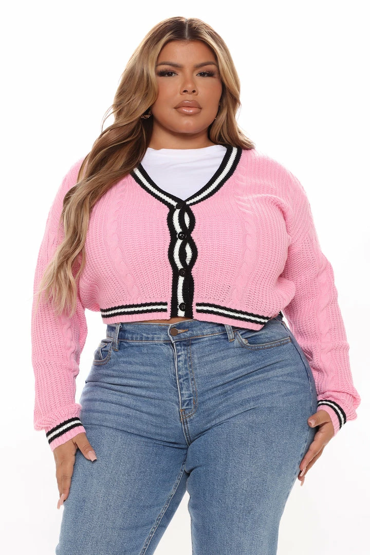 Fashion Nova Cardigans Playing Games Cardigan - Pink