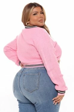 Fashion Nova Cardigans Playing Games Cardigan - Pink