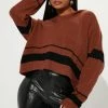 Fashion Nova Pullovers Don't Stop Me Hooded Sweater - Brown/combo
