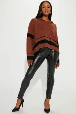 Fashion Nova Pullovers Don't Stop Me Hooded Sweater - Brown/combo