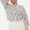 Fashion Nova Love Letters Soft Sweater - Blue/combo