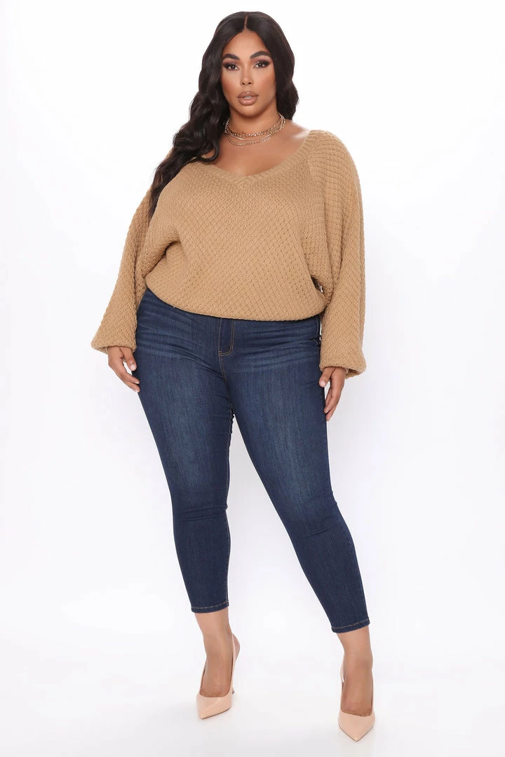 Fashion Nova I Adore You Sweater - Mocha Pullovers