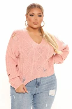 Fashion Nova Call Out My Name Sweater - Mauve