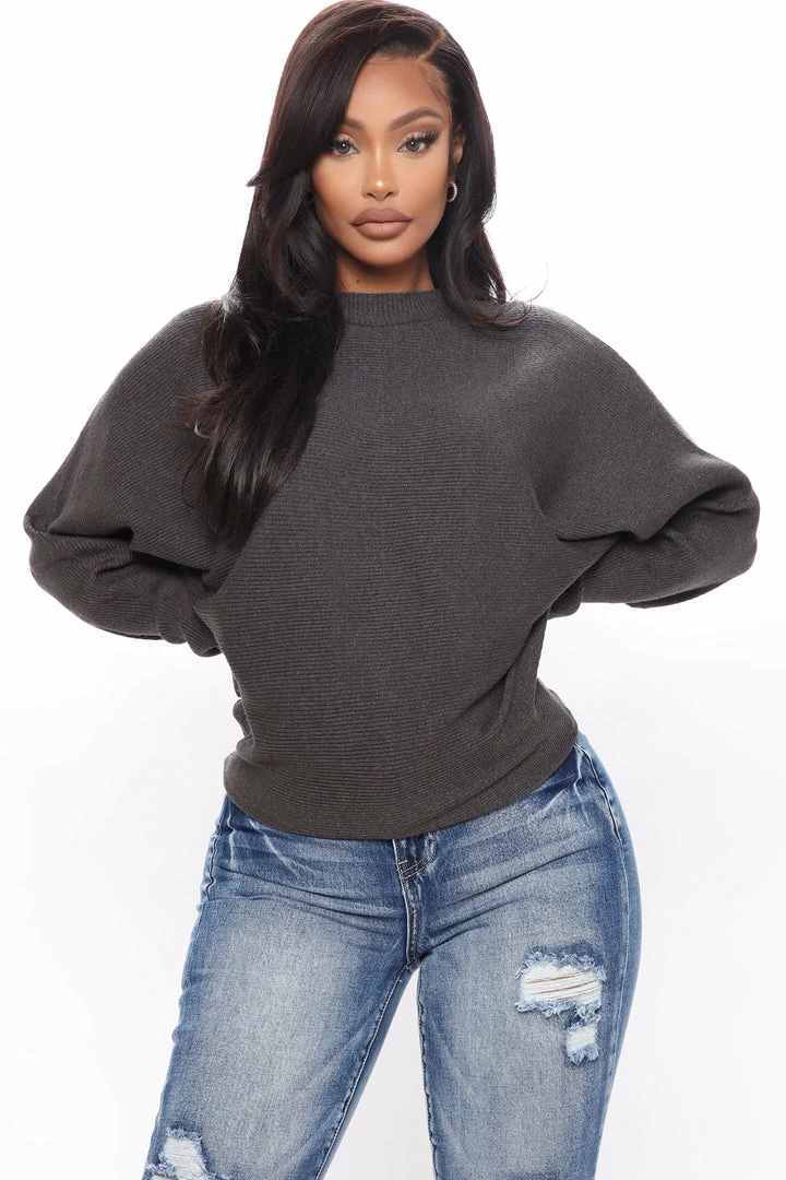 Top 10 ✨ Fashion Nova Pullovers See You Soon Oversize Sweater - Charcoal ✨ 1 Fashion Nova Pullovers See You Soon Oversize Sweater - Charcoal