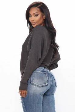 Top 10 ✨ Fashion Nova Pullovers See You Soon Oversize Sweater - Charcoal ✨ 8 Fashion Nova Pullovers See You Soon Oversize Sweater - Charcoal