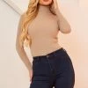 Fashion Nova Tara Turtle Neck Sweater - Khaki