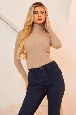 Fashion Nova Tara Turtle Neck Sweater - Khaki
