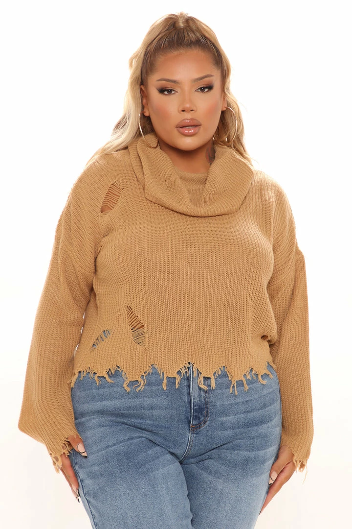 Fashion Nova Bonfire Nights Sweater - Tan