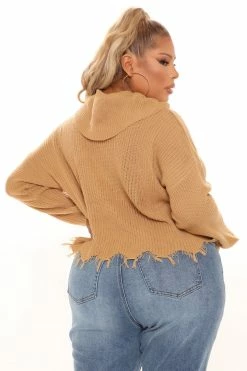 Fashion Nova Bonfire Nights Sweater - Tan