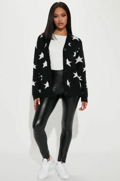 Fashion Nova Cardigans Twinkle Twinkle Cardigan - Black/combo