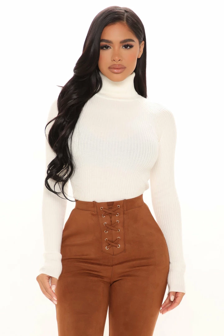 Fashion Nova Don't Loose Focus Turtleneck Sweater - Ivory