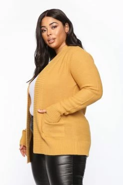 Fashion Nova Moments After Cardigan - Mustard Cardigans