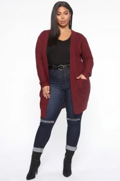 Coupon π Fashion Nova Cardigans Throw It On Ribbed Cardigan - Burgundy π 16 Fashion Nova Cardigans Throw It On Ribbed Cardigan - Burgundy