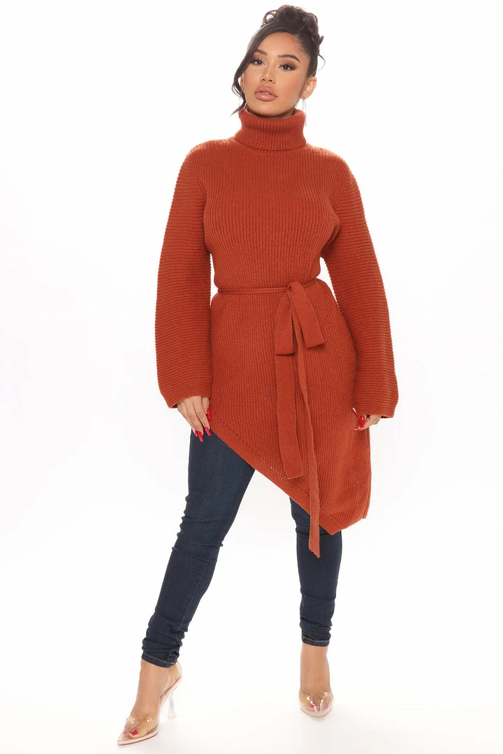 Best Pirce π₯ Fashion Nova Wrap Star Asymmetrical Sweater - Cognac Pullovers π― 1 Fashion Nova Wrap Star Asymmetrical Sweater - Cognac Pullovers