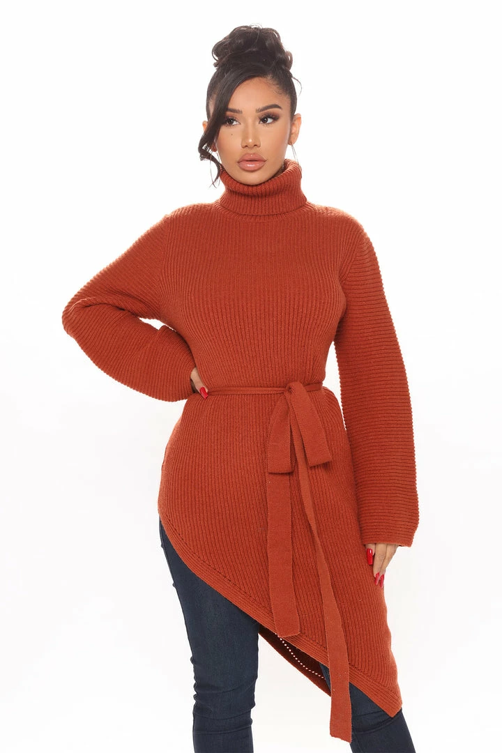 Best Pirce π₯ Fashion Nova Wrap Star Asymmetrical Sweater - Cognac Pullovers π― 2 Fashion Nova Wrap Star Asymmetrical Sweater - Cognac Pullovers