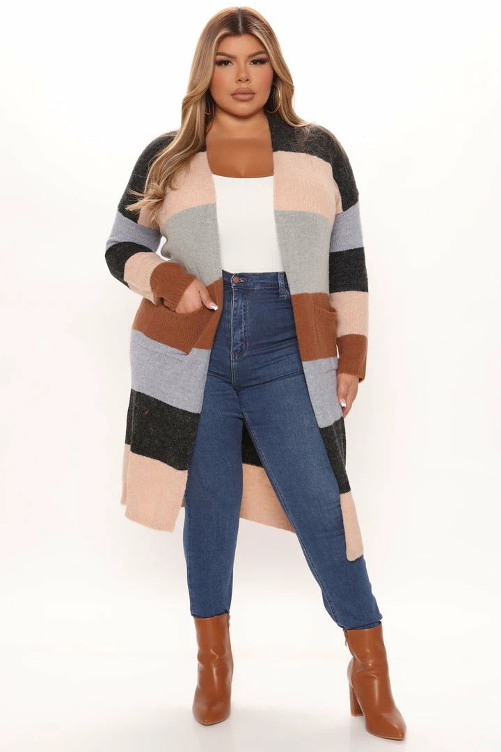 Best Sale 😉 Fashion Nova Cardigans Common Interests Colorblock Cardigan - Black/combo 🤩 5 Fashion Nova Cardigans Common Interests Colorblock Cardigan - Black/combo