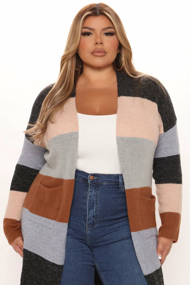 Best Sale 😉 Fashion Nova Cardigans Common Interests Colorblock Cardigan - Black/combo 🤩 6 Fashion Nova Cardigans Common Interests Colorblock Cardigan - Black/combo