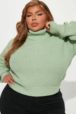 Wholesale π Fashion Nova Roll With The Flow Turtleneck Sweater - Sage Pullovers 𧨠11 Fashion Nova Roll With The Flow Turtleneck Sweater - Sage Pullovers
