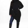 Fashion Nova Wrap Star Asymmetrical Sweater - Black Pullovers